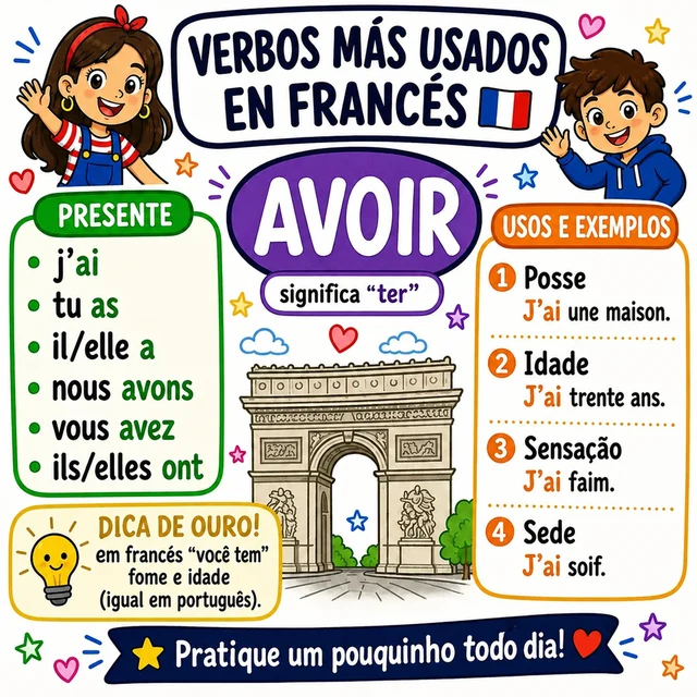 Mapa mental: verbo AVOIR